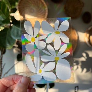 Funky Daisy Suncatcher | Rainbow Window Sticker | Rainbow Maker Prism Decal