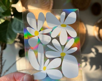 Funky Daisy Suncatcher | Rainbow Window Sticker | Rainbow Maker Prism Decal