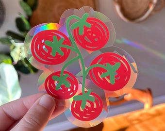 Tomato Vine Suncatcher | Rainbow Window Sticker | Rainbow Maker Prism Decal