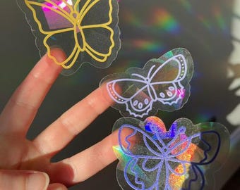 Butterfly Cool Tone Suncatcher | Rainbow Window Sticker | Rainbow Maker Prism Decal