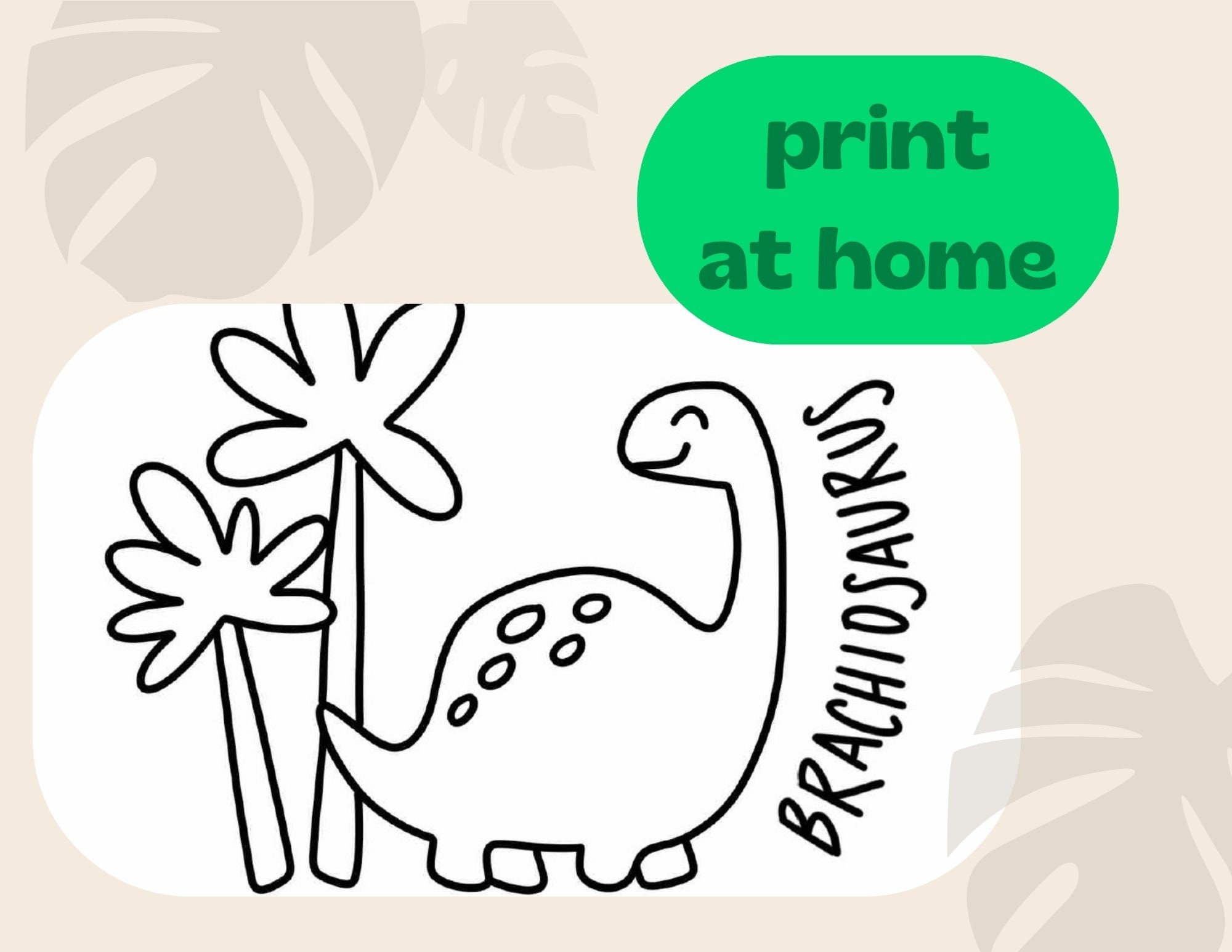 Dinosaur Coloring Book Printable Pages - Etsy