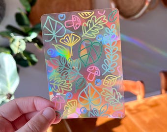 Forest Forage Suncatcher | Rainbow Window Sticker | Rainbow Maker Prism Decal