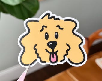 Goldendoodle Sticker | Vinyl Waterproof Dog Sticker