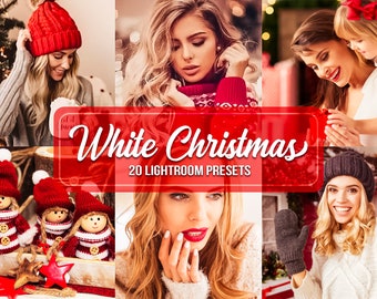 20 Lightroom MOBILE Presets - White Christmas Mobile Lightroom Presets - Instagram Presets - Light & Airy Christmas Preset