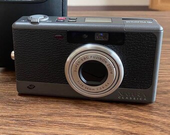 Fujifilm Natura Classica / Tested and Working / Gray 35mm Point & Shoot film Camera