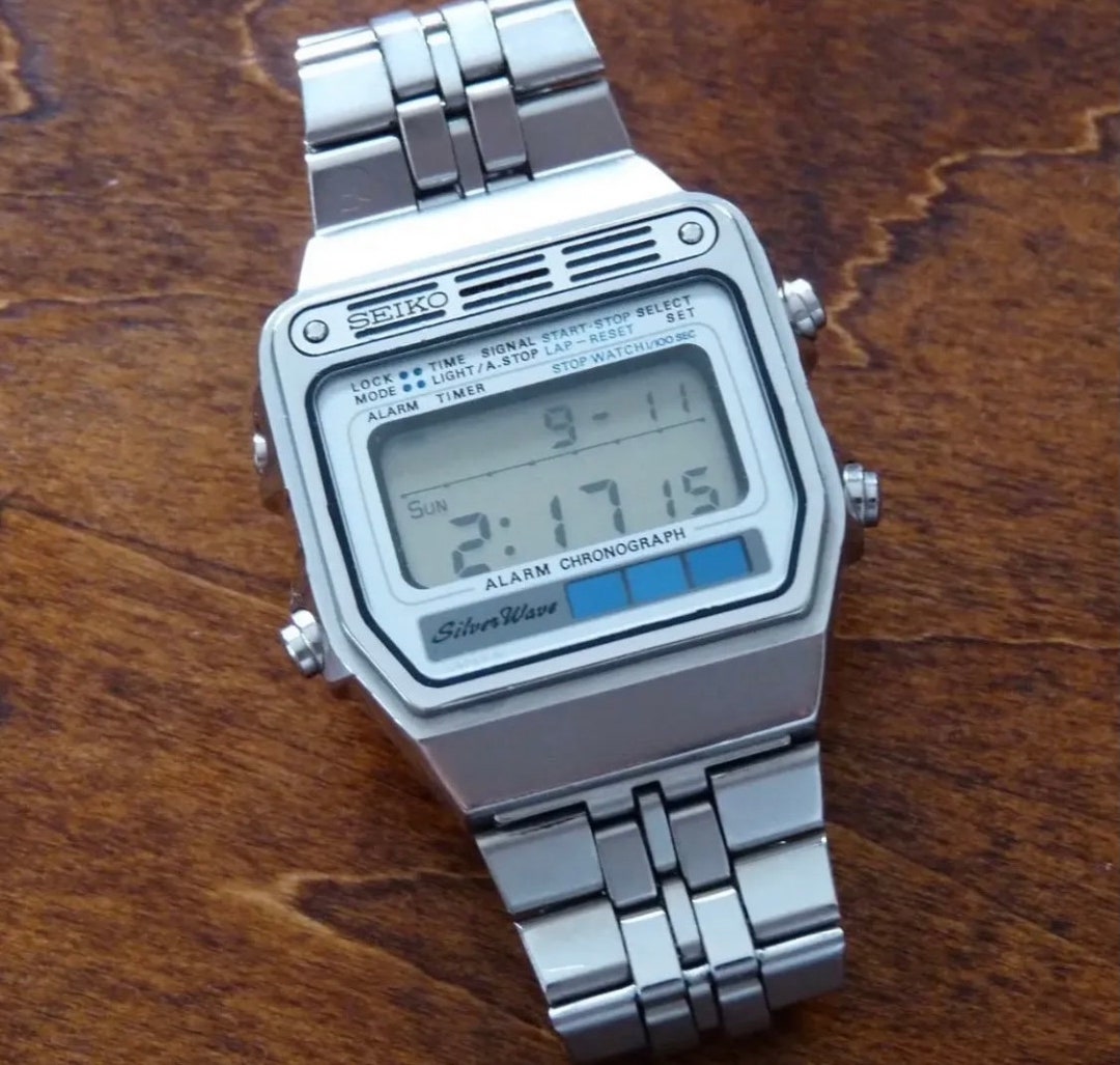 Vintage Seiko A258-5040 Silverwave Digital Watch 1980 / - Etsy