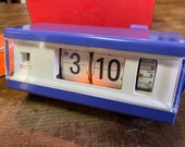 Vintage Copal Model 227 Flip Numbers Day Alarm Clock Japan WORKS Retro