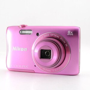 Nikon COOLPIX S3700 20.1 Digital Camera Pink / Retro Digital