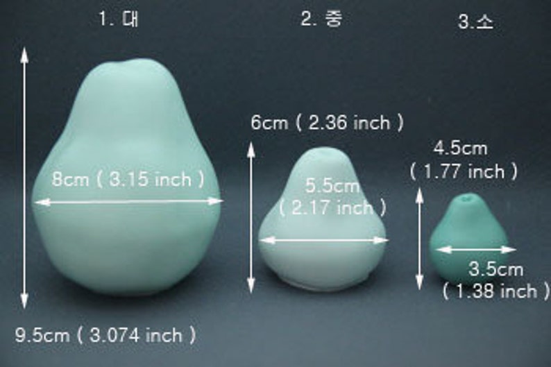 Big Pear Handmade Silicone Mold,Lime Handmade Silicone Mold Candle Wax Soap Plaster Resin Polymer Clay Candy Chocolate Cake