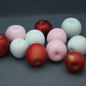 Mini Apple Handmade Silicone Mold,Lime Handmade Silicone Mold Candle Wax Soap Plaster Resin Polymer Clay Candy Chocolate Cake