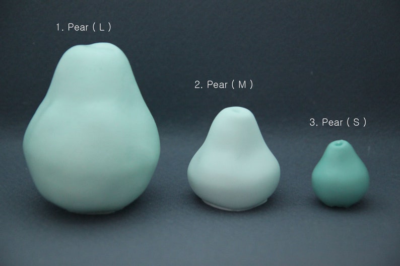 Big Pear Handmade Silicone Mold,Lime Handmade Silicone Mold Candle Wax Soap Plaster Resin Polymer Clay Candy Chocolate Cake