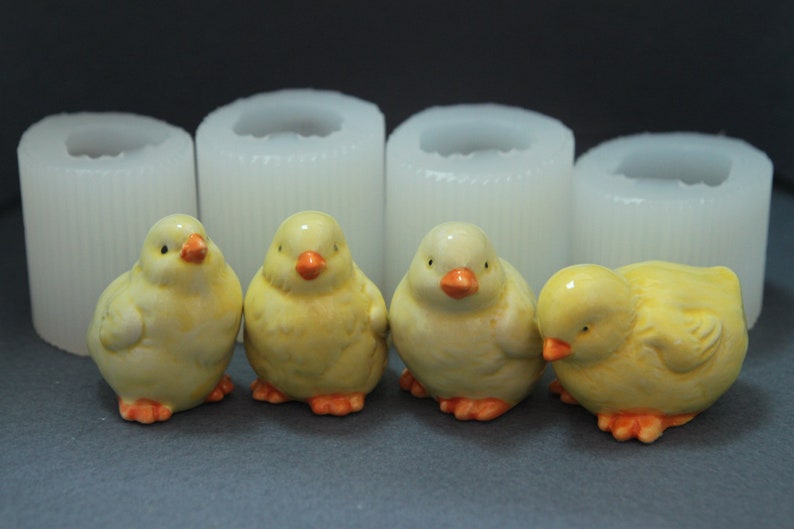 Chick Handmade Silicone Mold,Candle Wax Soap Plaster Resin Polymer Clay Candy Chocolate Cake