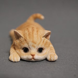 Lying Cat Handmade Silicone Mold,Candle Wax Soap Plaster Resin Polymer Clay Candy Chocolate Cake