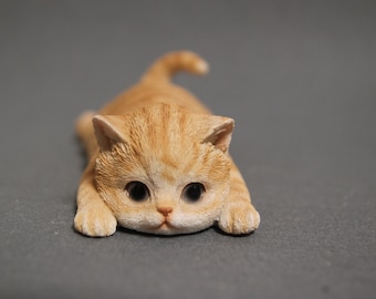 Lying Cat Handmade Silicone Mold,Candle Wax Soap Plaster Resin Polymer Clay Candy Chocolate Cake