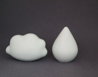 Rraindrop Cloud 2D moule en silicone fait à la main, cire de bougie savon plâtre résine polymère argile bonbon chocolat gâteau