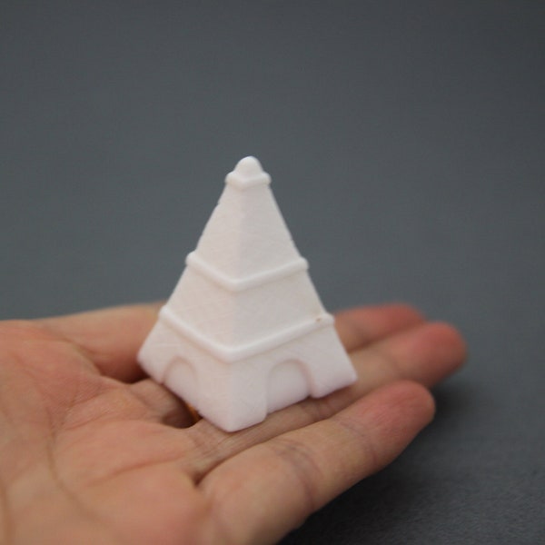 Mini Eiffelturm 3D handgemachte Silikonform, Kerze Wachs Seife Gips Harz Polymer Clay Candy Schokolade Kuchen