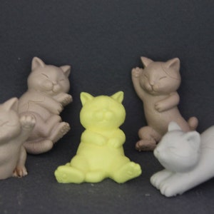 Carino gattino fatto a mano Mold in silicone,Candela Cera Sapone Corone Gesso Resin Polimero Argilla Candy cioccolato Torta
