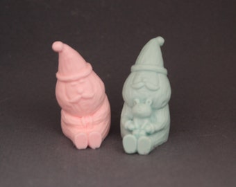 Lindo Santa Claus hecho a mano molde de silicona, jabón de cera de la vela de la resina de polímero arcilla caramelo chocolate pastel