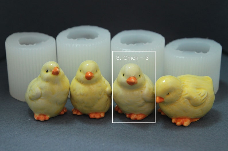 Chick Handmade Silicone Mold,Candle Wax Soap Plaster Resin Polymer Clay Candy Chocolate Cake