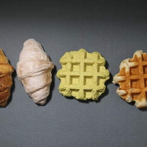 Croissant Waffle Handmade Silicone Mold,Candle Wax Soap Plaster Resin Polymer Clay Candy Chocolate Cake