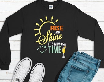 Mimosa Time Long Sleeve T-Shirt: Brunch Lover Gift