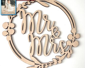 Custom Personalized Laser-Engraved Wedding Cake Topper | Custom Names & Date | Rustic Wood or Acrylic | Elegant Wedding Décor
