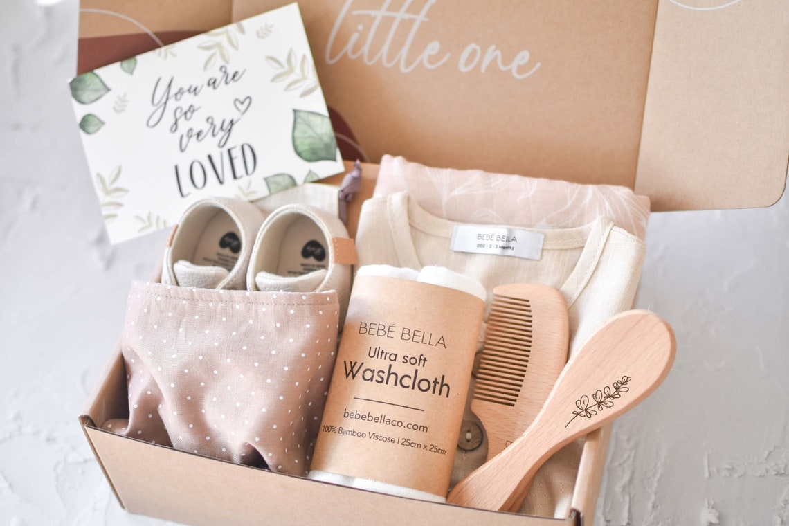 Baby Hamper Unisex Natural Beige Baby Hamper Box Gender Etsy