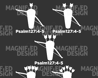 Flechas en un carcaj SVG – Salmo 127:4, Decoración cristiana para el hogar (Archivo digital)