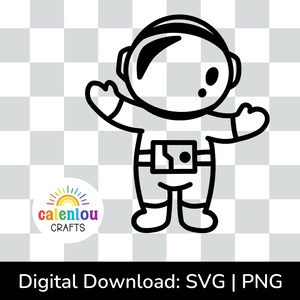 astronauta contorno PNG SVG, download digitale istantaneo per uso commerciale, file svg spazio esterno per cricut, file di taglio silhouette, clipart galassia