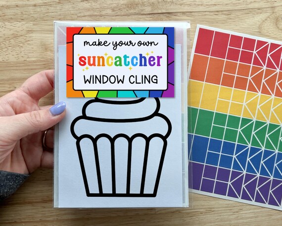 Cupcake Suncatcher Craft Kits for Girls, Baking Gifts for Kids