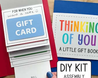 Make Your Own Thinking of You Waterfall Gift Card Book, DIY Craft Kit Money Holder, Assembly Required