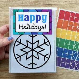 snowflake suncatcher window decal, winter craft kits for boys, Christmas crafts for kids, cute stocking stuffers for tweens, fine motor kits
