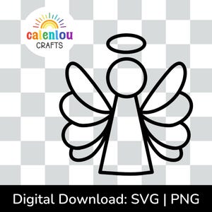 angel outline PNG SVG, commercial use, instant digital download, christmas svg file for cricut silhouette cut file, christmas angel clipart