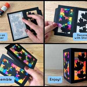 Fall Lantern Craft Kit for Kids, Luminaries Fall Decor, Sticker Crafts ...
