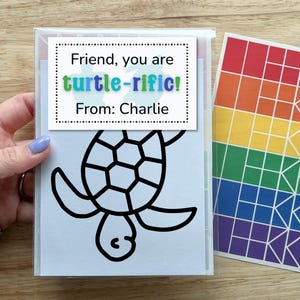 Cartes de Saint-Valentin tortues de mer, kits d'artisanat océan pour enfants cadeaux Saint-Valentin pour cours d'enfants, cadeaux Saint-Valentin, cadeaux sous la mer