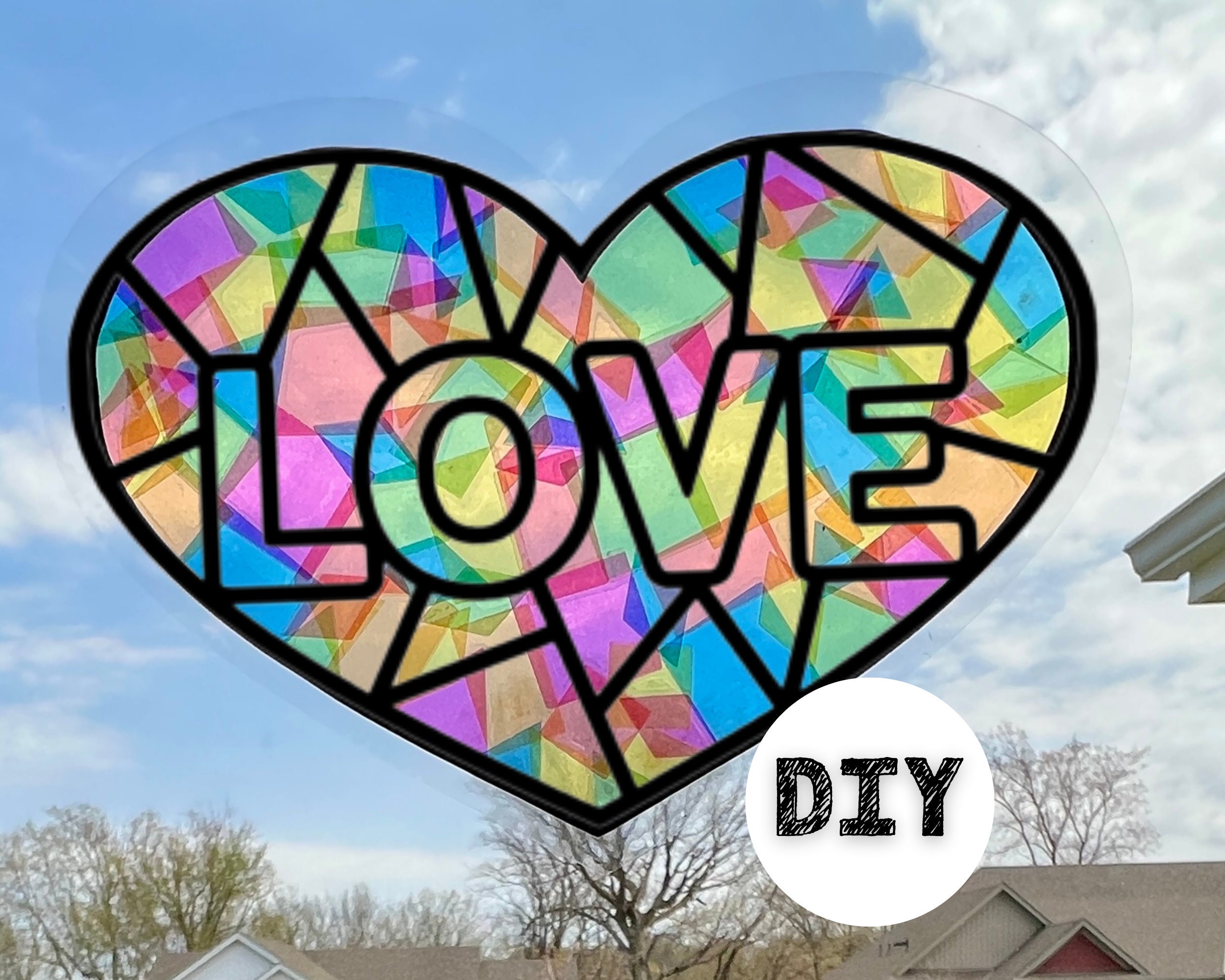 Valentine Craft Kits for Girls, DIY Mom Birthday Gift From Kids, Rainy Day  Art Activities, Tween Girl Gifts, Stained Glass Suncatcher Cling 