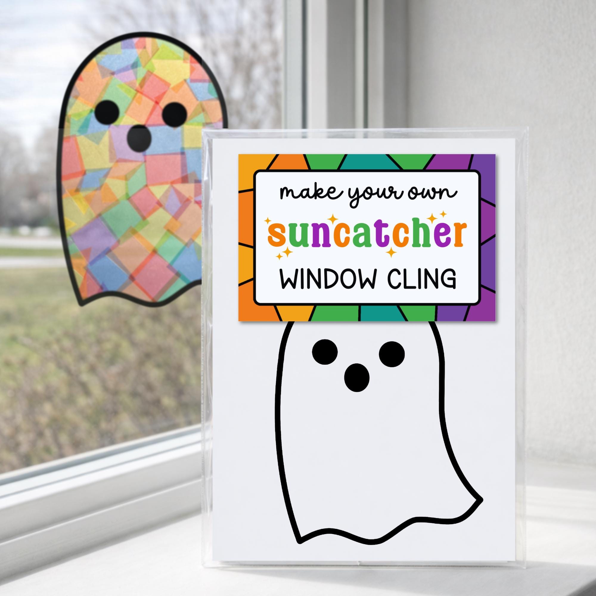 37 Ghost Crafts for Kids to Make This Halloween 15 Ghost Suncatcher Craft Kit, Halloween Party Favor Activity for Kids