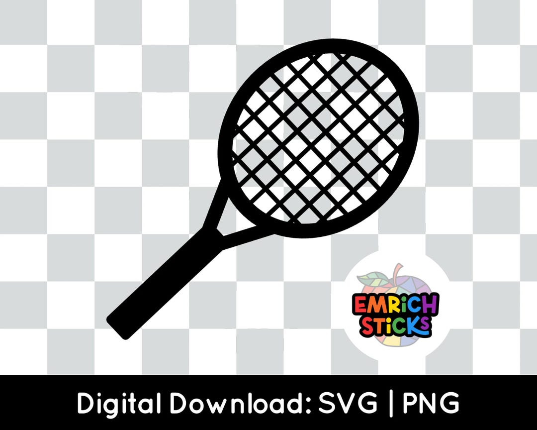 Tennis Racket Outline PNG SVG, Commercial Use Digital Download, Sport ...