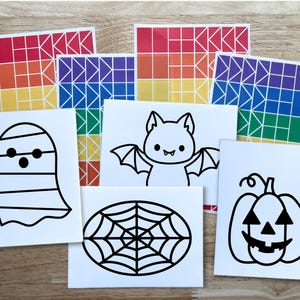 Halloween Craft Set for Kids, 4 Spooky Suncatcher Sticker Activities, Boo Basket Filler bild 2