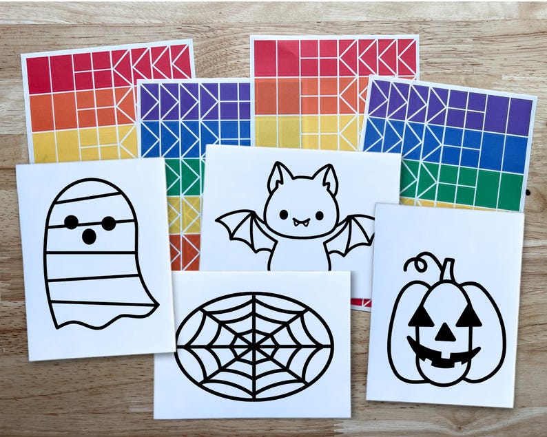 Halloween Craft Set for Kids, 4 Spooky Suncatcher Sticker Activities, Boo Basket Filler bild 2