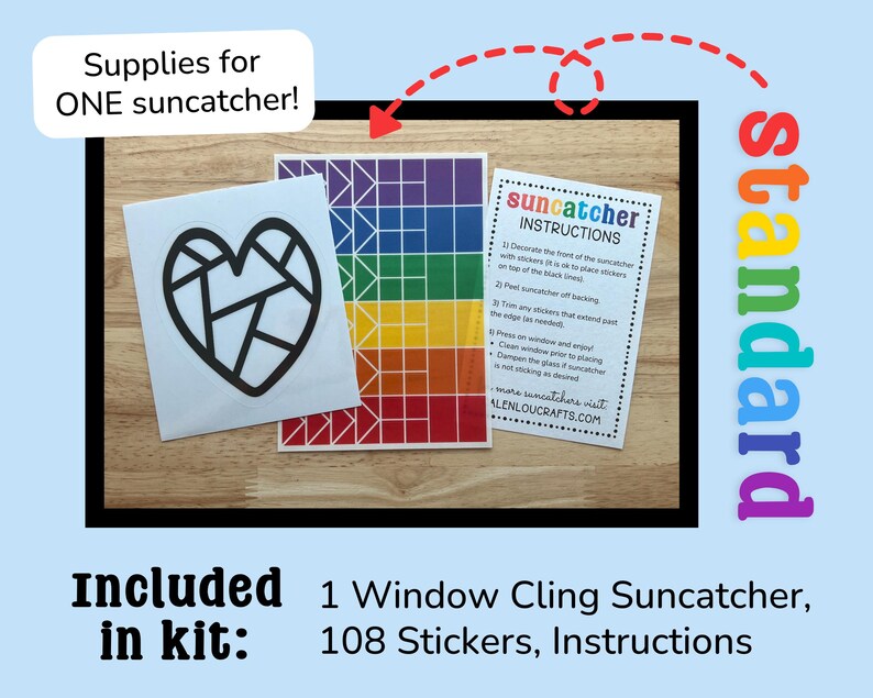 Heart Suncatcher Window Cling Craft Kit, Valentine Class Party Favor ...