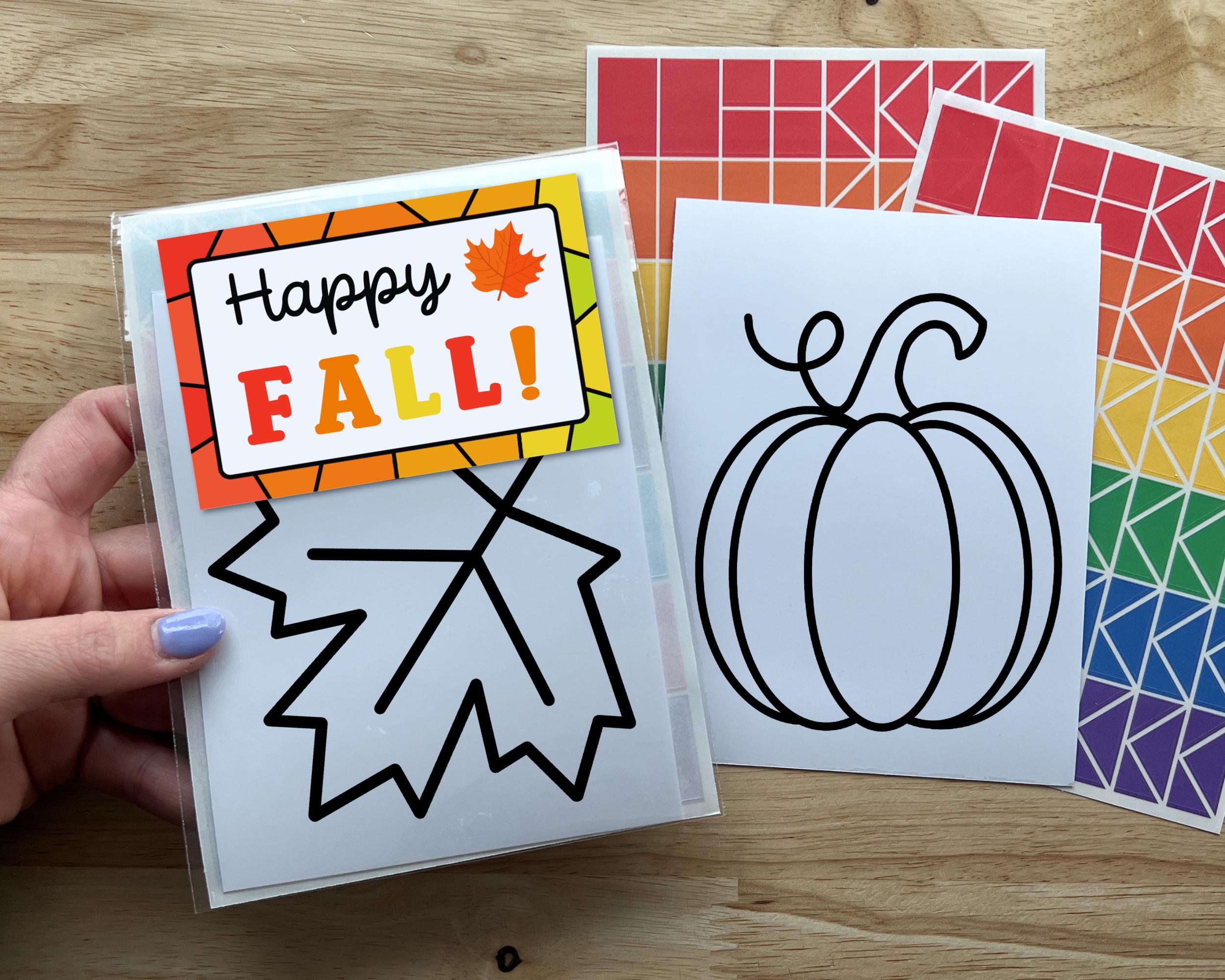 pumpkin suncatcher kit, fall craft kits for kids, fall classroom…