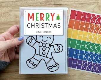 Gingerbread Man Party Favors, Christmas Suncatcher Sticker Craft, Holiday Stocking Stuffer for Kids