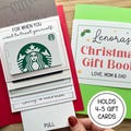 Christmas Waterfall Gift Card Book, Handmade Cash Money Gift Holder Holiday Card, Stocking Stuffer for College Student, Holds 4-5 Gift Cards