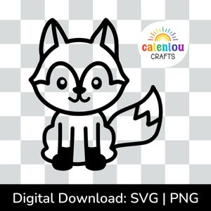 contour de renard PNG SVG, téléchargement numérique instantané à usage commercial, fichier svg animal de la forêt pour cricut, fichier de coupe silhouette, créature des bois