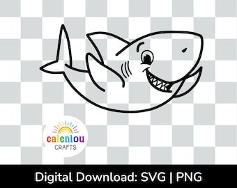 shark PNG, SVG, commercial use instant digital download, shark outline svg file for cricut, silhouette cut file, ocean animal under the sea
