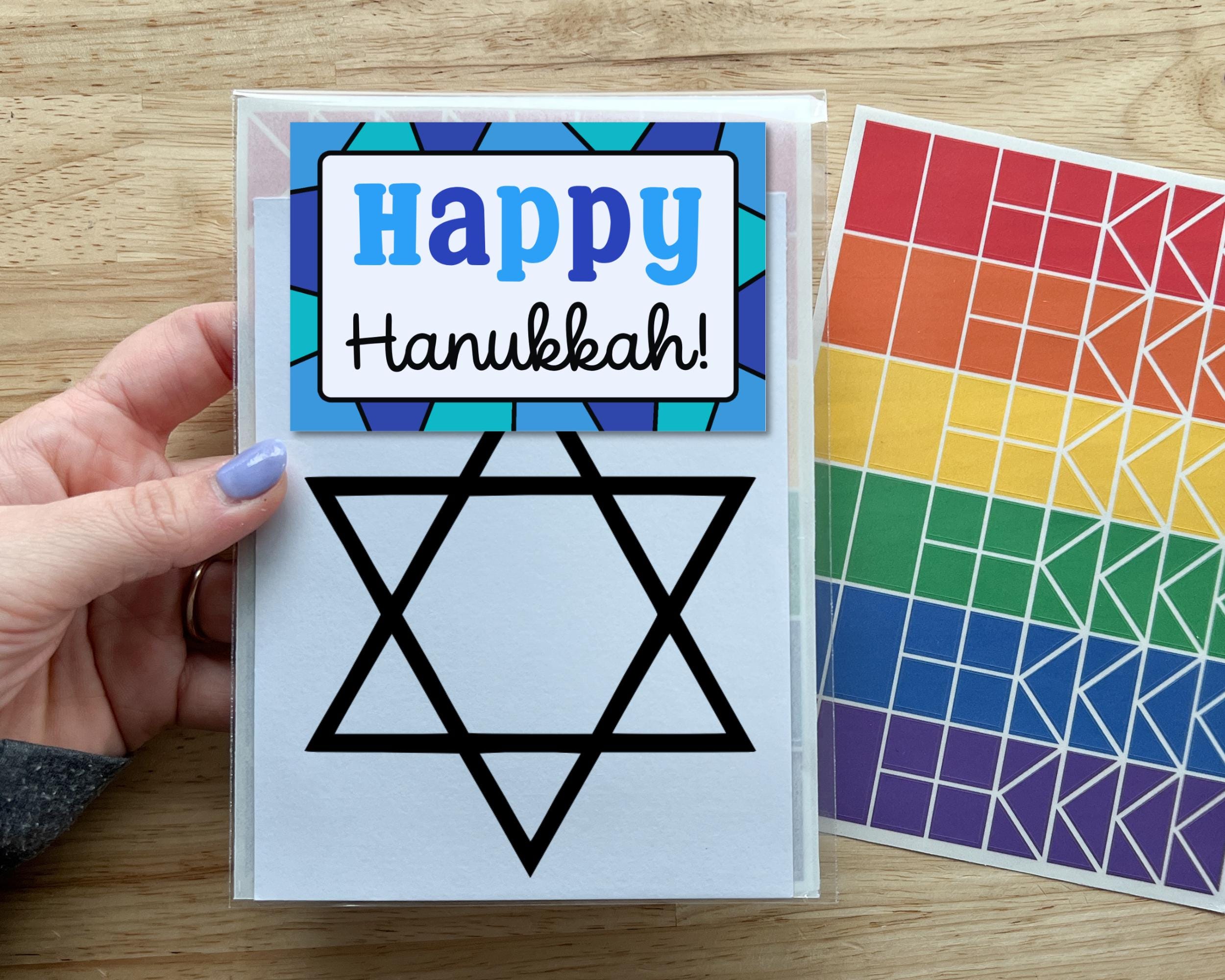 star of David suncatcher window decal, Jewish craft kits for…