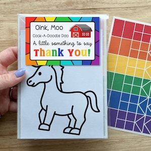 horse party favors for girls, horse suncatcher craft kit for kids, pony birthday party activities, equestrian sticker, farm animal party