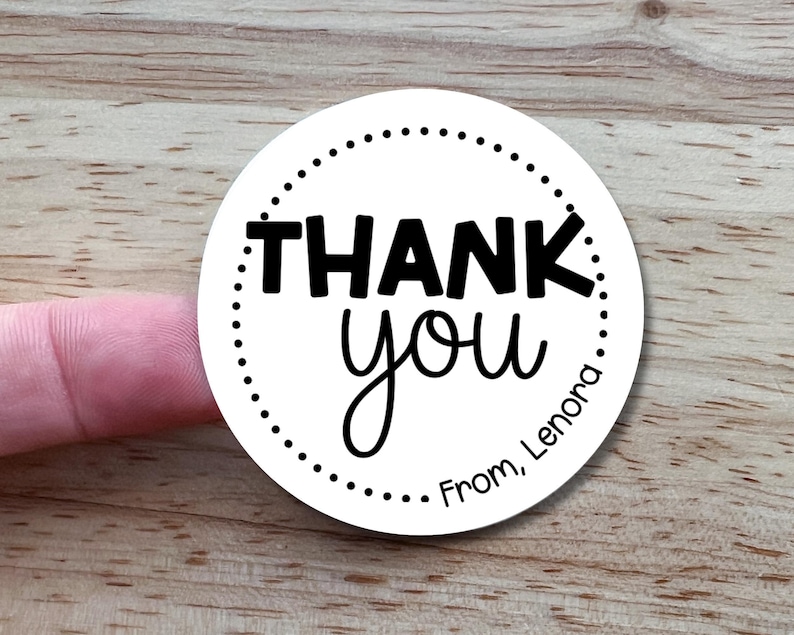 custom thank you labels, personalized stickers for birthday party favors, gift bags, baby shower favors (SET OF 10) image 2