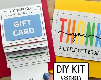 Make Your Own Thank You Waterfall Gift Card Book, DIY Craft Kit Money Holder, Assembly Required